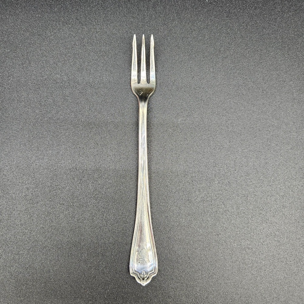 International Silver USCG U.S. Coast Guard Silverplate Cocktail‎ Seafood Fork 6"